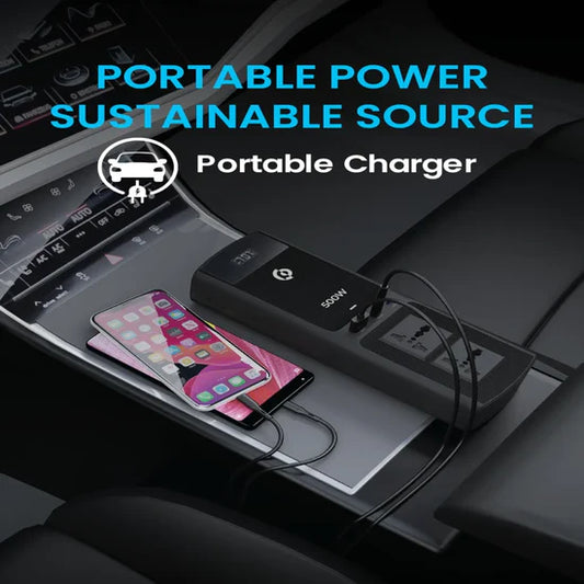 Powerology Multi-Port Car Universal Charging Inverter 500W