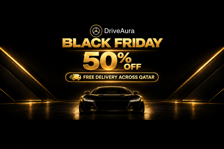 DriveAura Black Friday 50% OFF Free Delivery Banner
