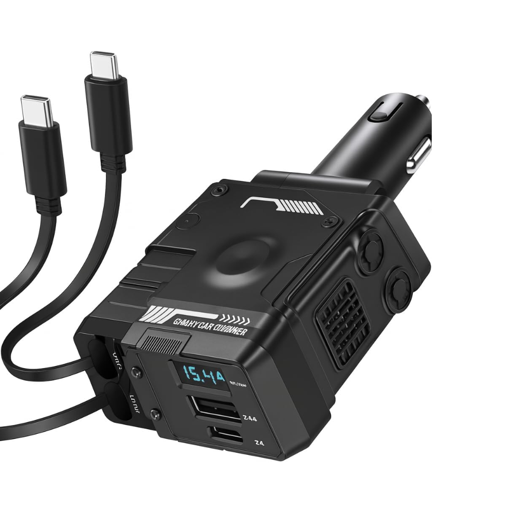 4 in 1 66W Retractable Car Charger