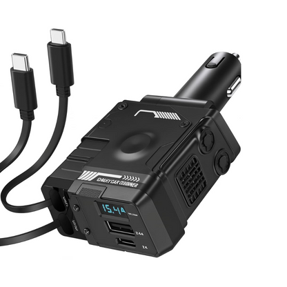 4 in 1 66W Retractable Car Charger