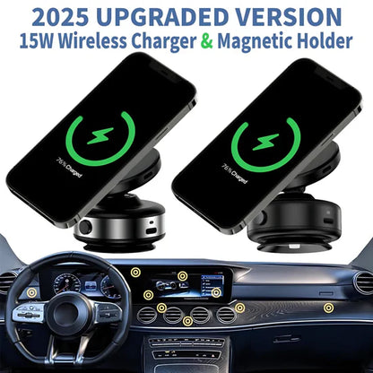 CZ18 360° Magnetic Car Phone Holder & Wireless Charger 15W