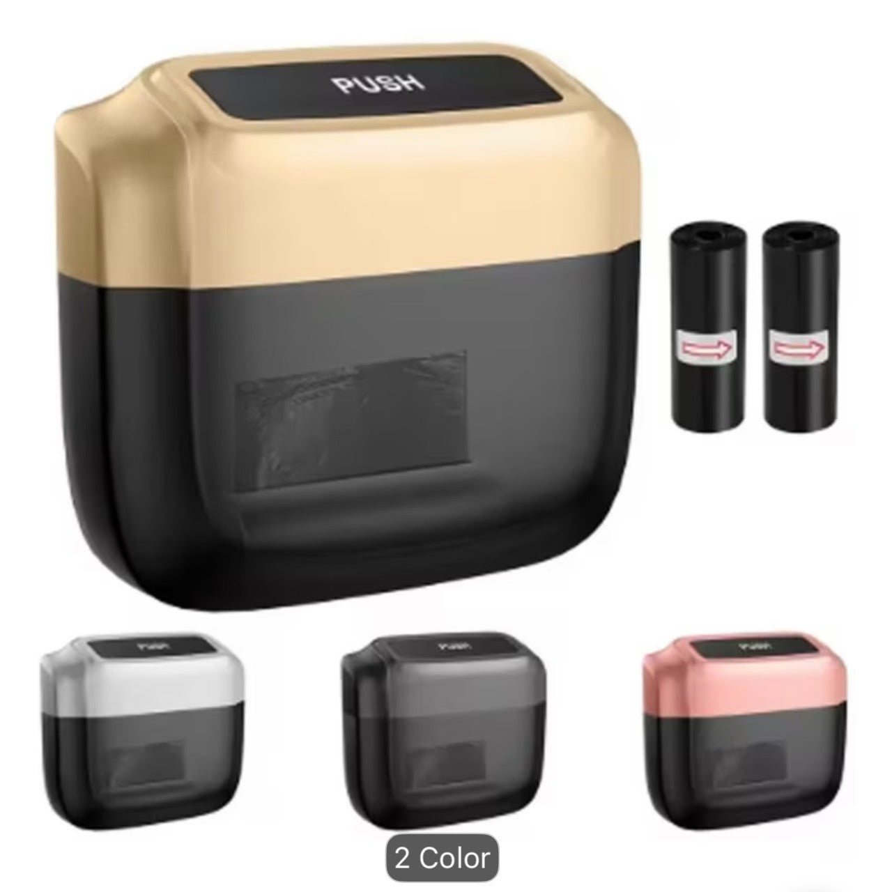 DriveAura™ Push-Button Car Trash Bin