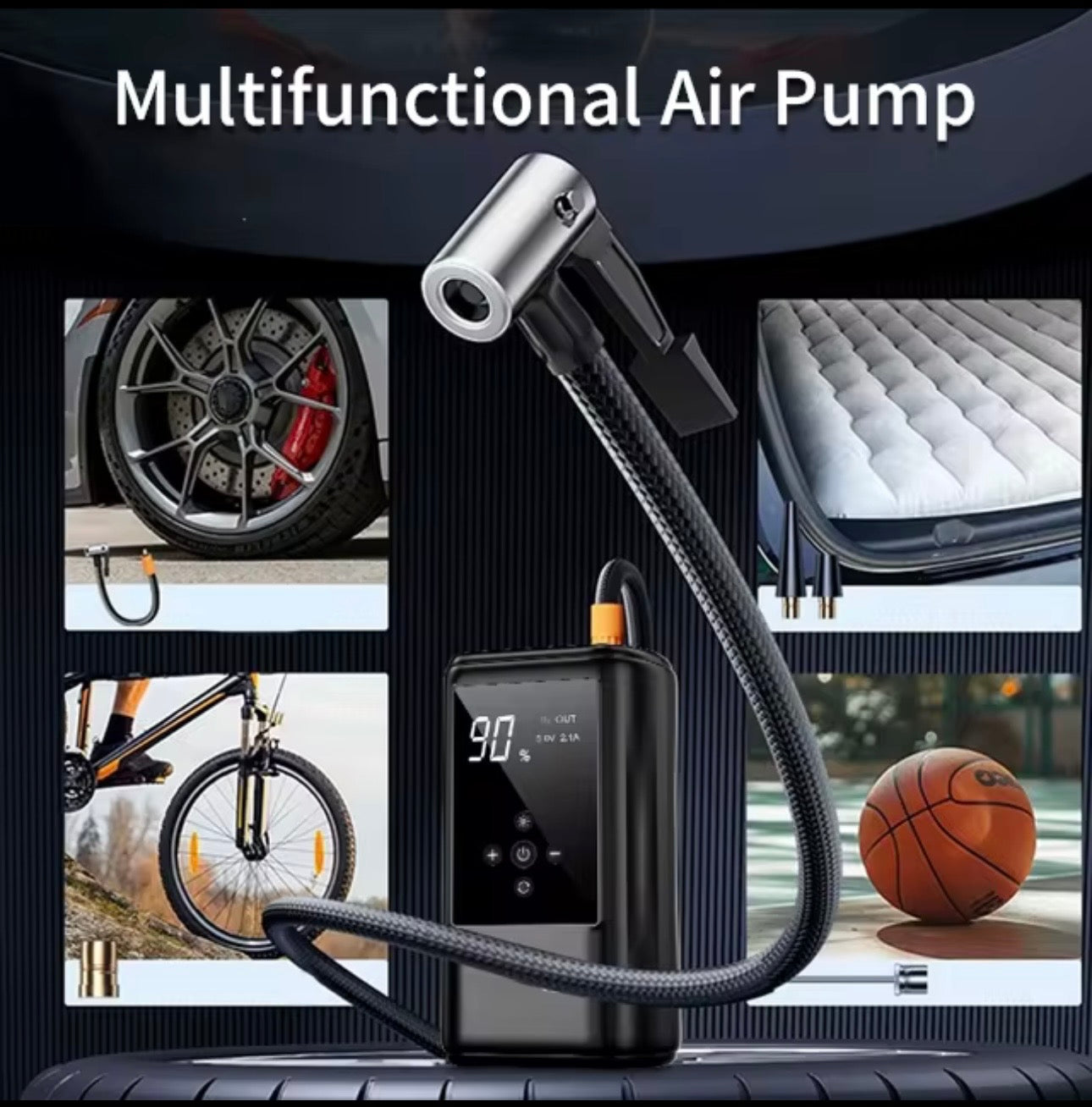 DriveAura™ 4-in-1 Jump Starter & Air Compressor