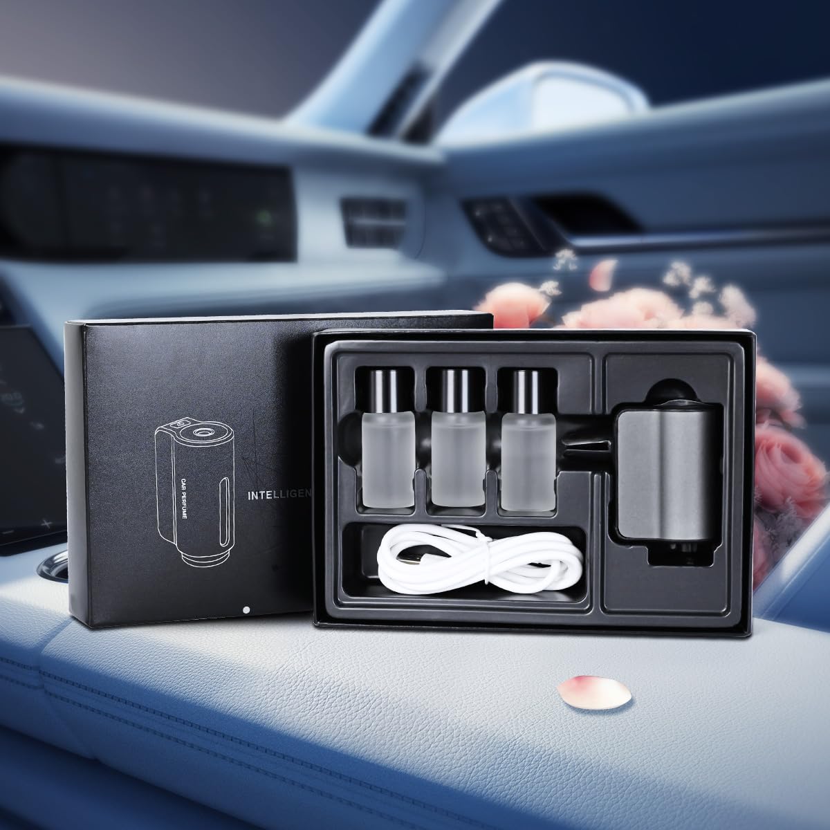 Smart Car Air Freshener - Automatic Aroma Diffuser with Essential Oils