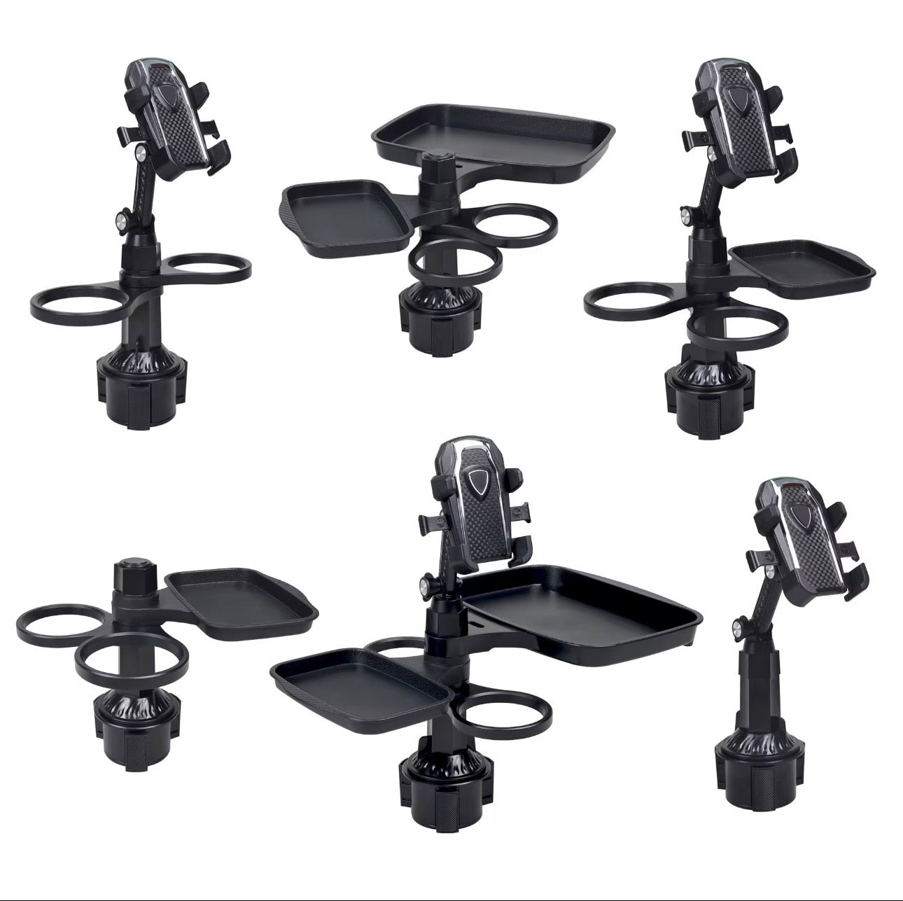 DriveAura™ Dual Cup Holder Expander & Food Tray