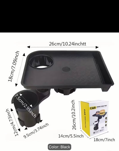 DriveAura™ 3-in-1 Cup Holder Expander & Food Tray