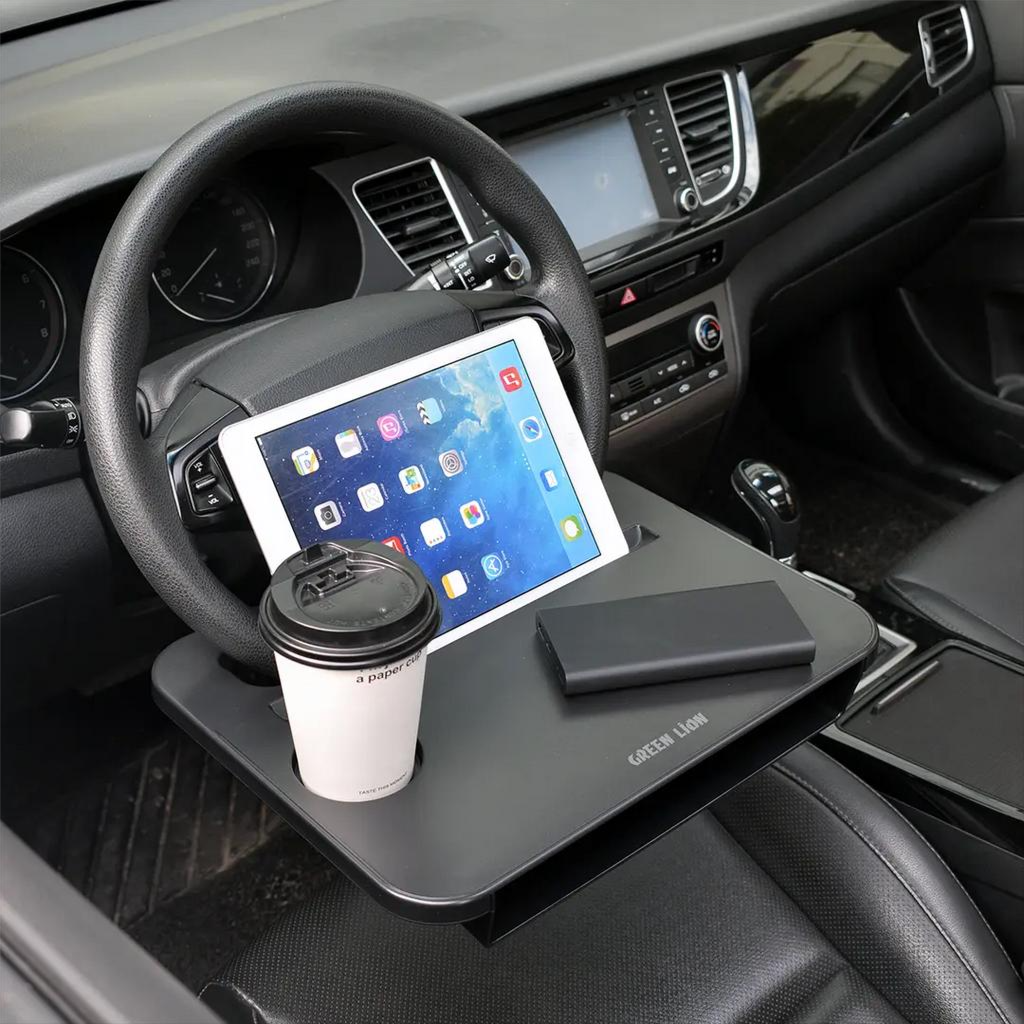 Green Lion Multi-Function Steering Wheel Tray - Black