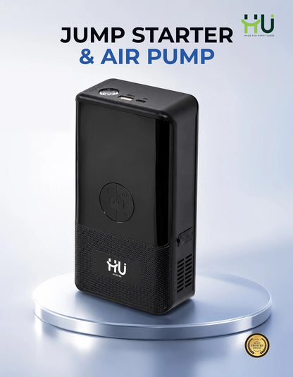 HU 15000mAh Jump Starter with Air Pump — Car Emergency Kit
