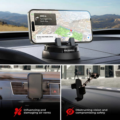 Maxwell Car Phone Holder with Cable Storage