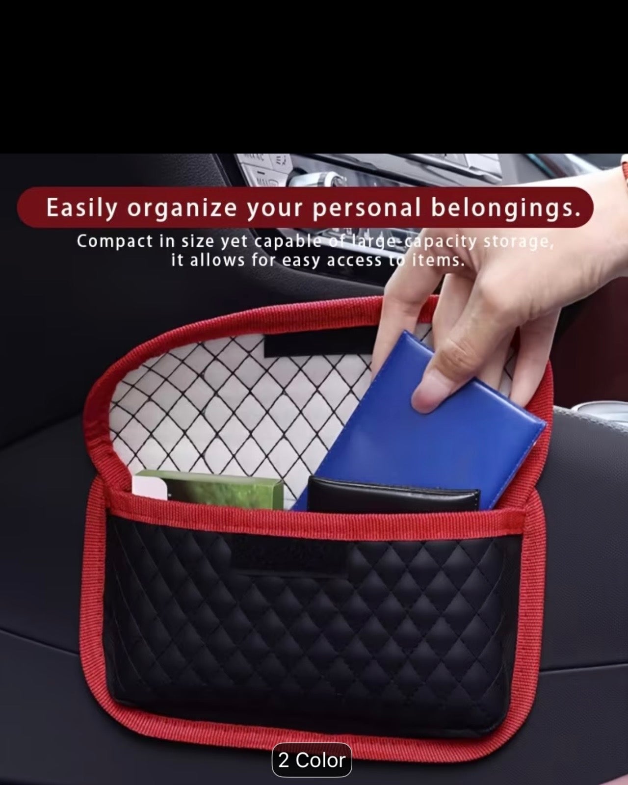DriveAura™ Leather Car Side Organizer