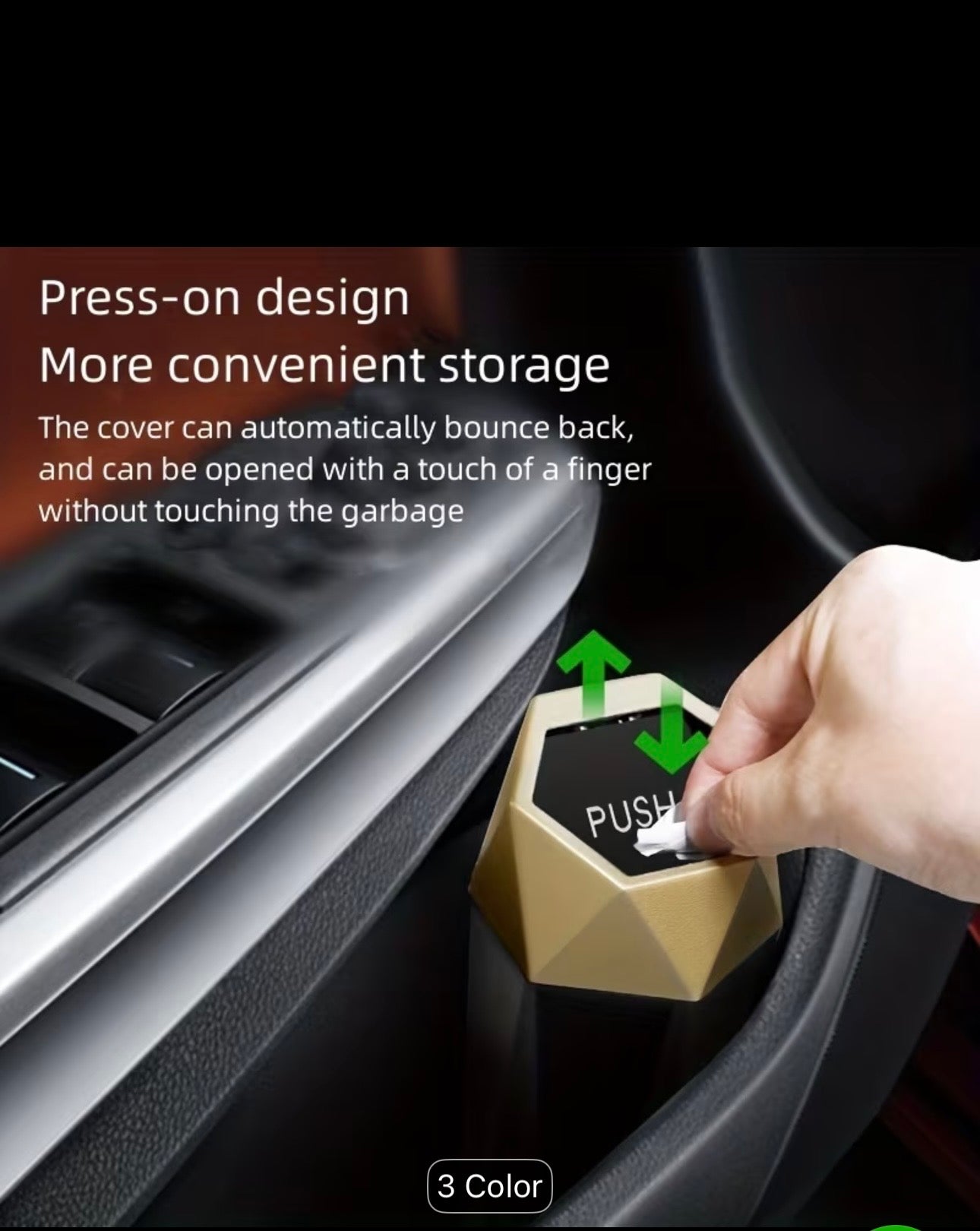 DriveAura™ Diamond Leakproof Car Dustbin