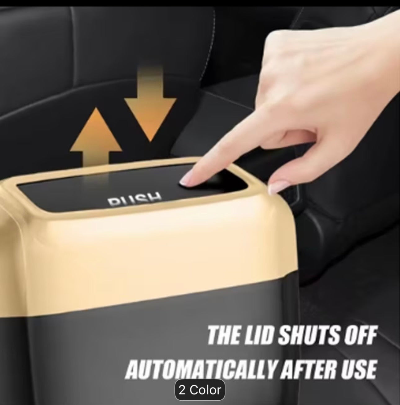 DriveAura™ Push-Button Car Trash Bin