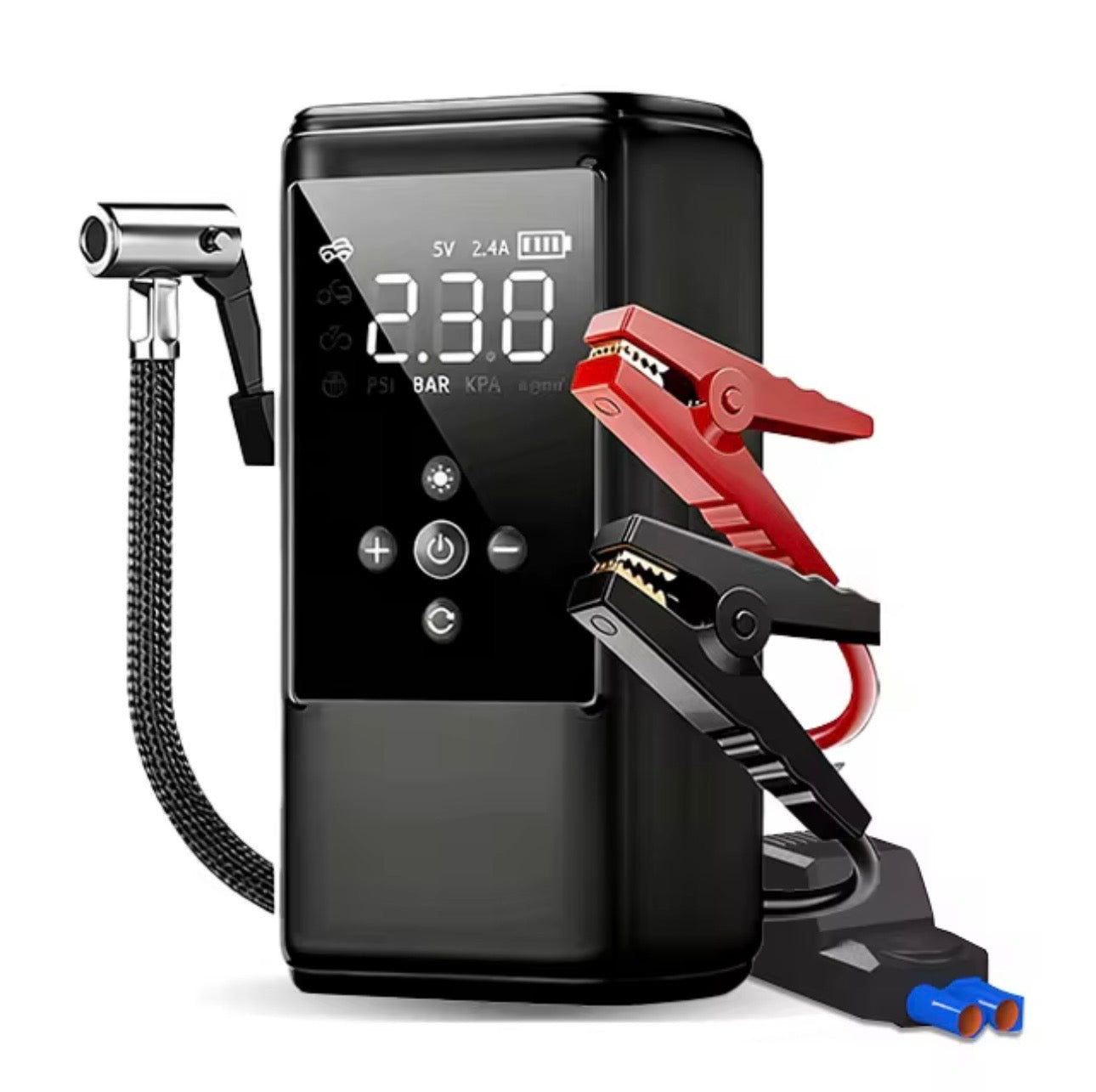 DriveAura™ 4-in-1 Jump Starter & Air Compressor