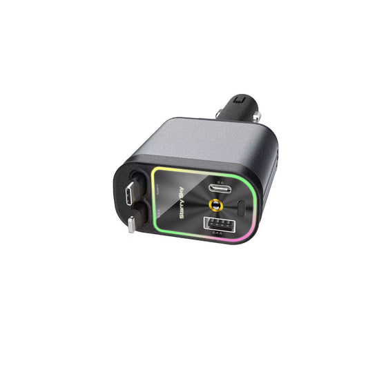 4-in-1 Retractable Car Phone Charger 12V/24V