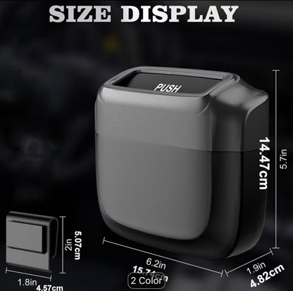 DriveAura™ Push-Button Car Trash Bin