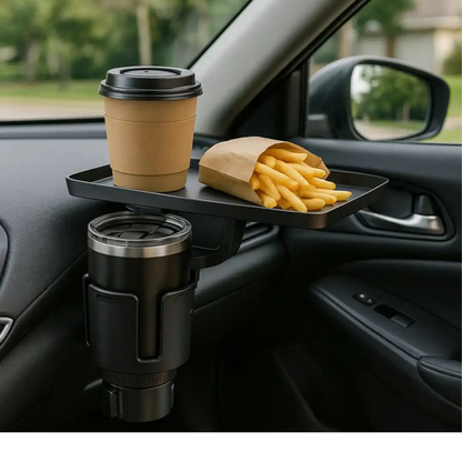 حامل الأكواب 2 في 1 Green Lion Tray Mate - أسود