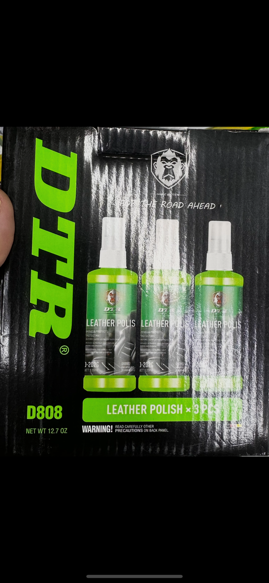D-TR Leather Polish 3 Pcs Kit – Car Interior Care Set