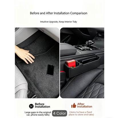 DriveAura™ Leather Car Seat Gap Organizer