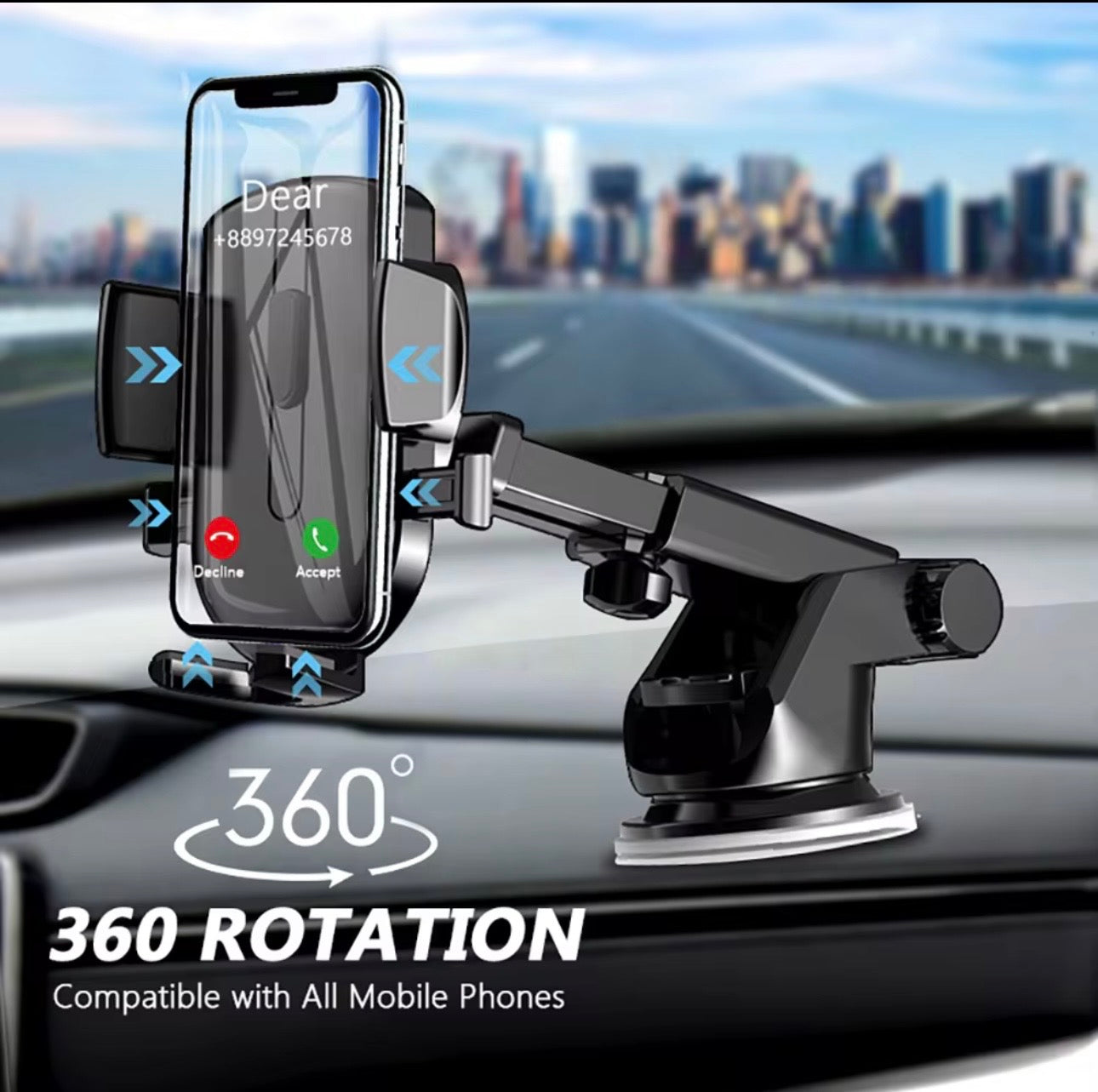 DriveAura™ 360° Dashboard Car Phone Mount