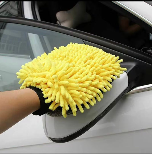 (2pcs) Microfiber Chenille Car Wash Mitt – Scratch-Free Cleaning Glove