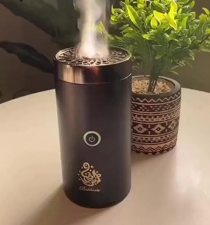 Electronic Bakhoor Burner Rechargeable Aroma Diffuser Black